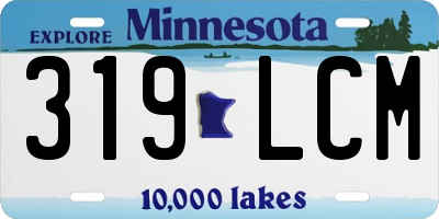 MN license plate 319LCM