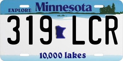 MN license plate 319LCR