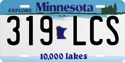 MN license plate 319LCS