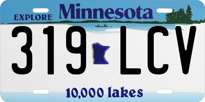 MN license plate 319LCV