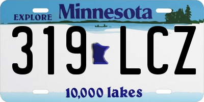 MN license plate 319LCZ
