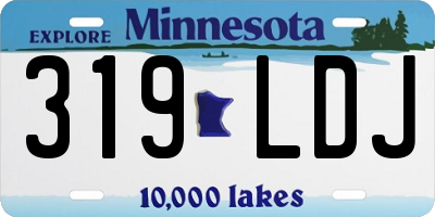 MN license plate 319LDJ