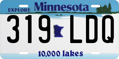 MN license plate 319LDQ
