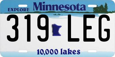 MN license plate 319LEG