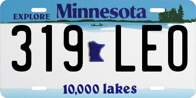 MN license plate 319LEO