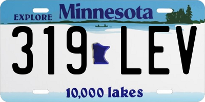 MN license plate 319LEV