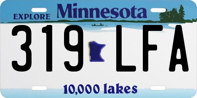 MN license plate 319LFA
