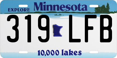 MN license plate 319LFB