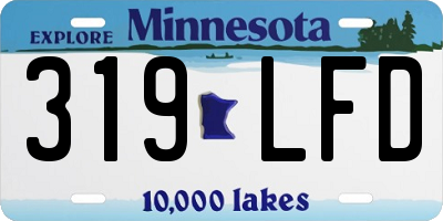 MN license plate 319LFD