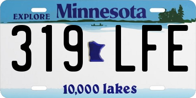 MN license plate 319LFE