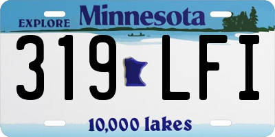 MN license plate 319LFI