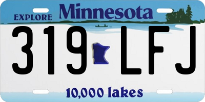 MN license plate 319LFJ