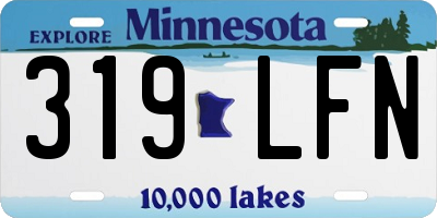 MN license plate 319LFN