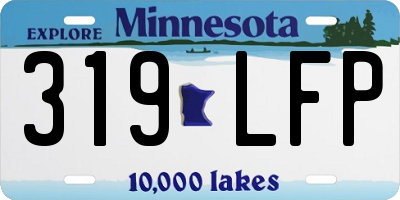 MN license plate 319LFP