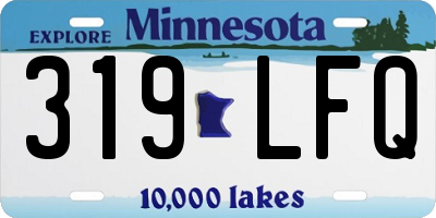 MN license plate 319LFQ