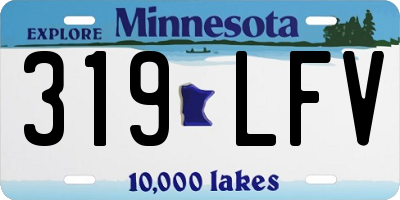 MN license plate 319LFV