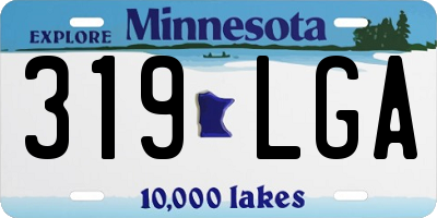 MN license plate 319LGA