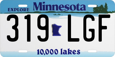 MN license plate 319LGF