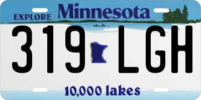 MN license plate 319LGH