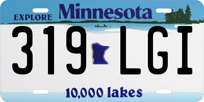 MN license plate 319LGI