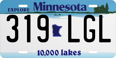 MN license plate 319LGL
