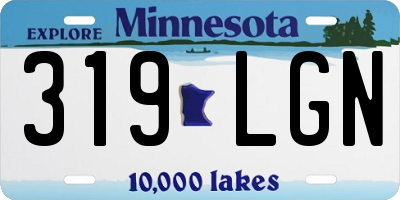 MN license plate 319LGN