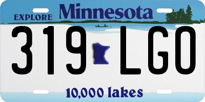MN license plate 319LGO