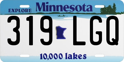 MN license plate 319LGQ