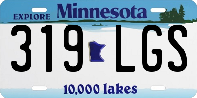 MN license plate 319LGS