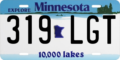 MN license plate 319LGT