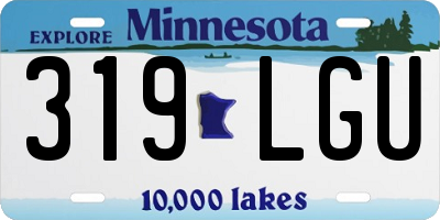 MN license plate 319LGU