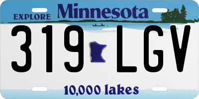 MN license plate 319LGV
