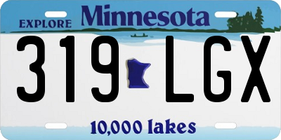 MN license plate 319LGX