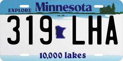 MN license plate 319LHA