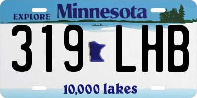 MN license plate 319LHB