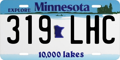 MN license plate 319LHC