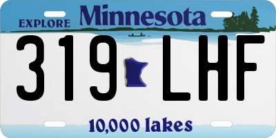 MN license plate 319LHF
