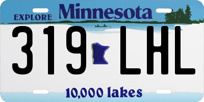 MN license plate 319LHL