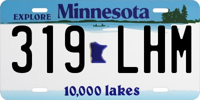 MN license plate 319LHM