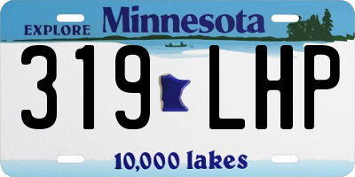 MN license plate 319LHP