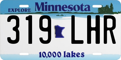 MN license plate 319LHR