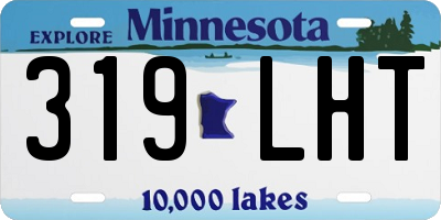 MN license plate 319LHT