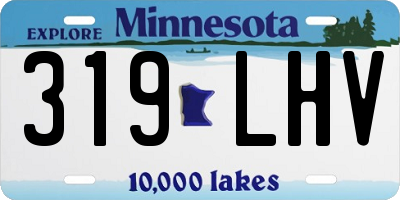 MN license plate 319LHV
