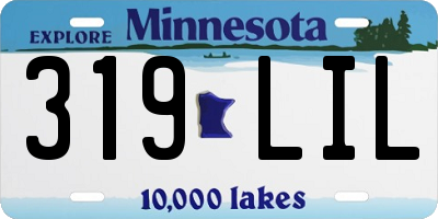 MN license plate 319LIL