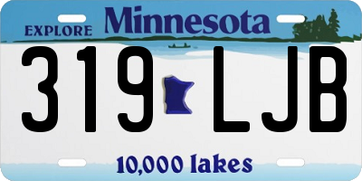 MN license plate 319LJB