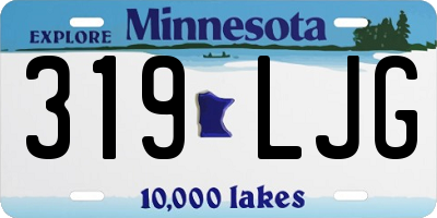 MN license plate 319LJG