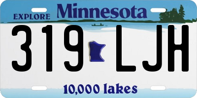 MN license plate 319LJH