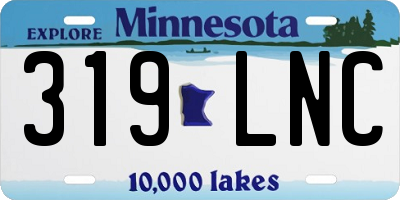 MN license plate 319LNC