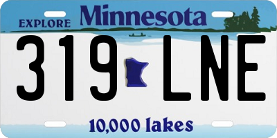 MN license plate 319LNE