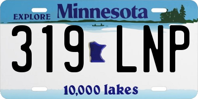 MN license plate 319LNP